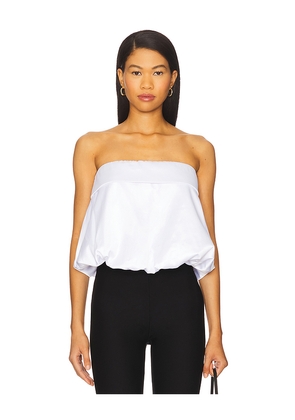 MORE TO COME Jaclyn Strapless Top in White. Size M. Also in S, XL, XS, XXS.