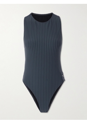 Our Legacy - + Emporio Armani Pyla Open-back Pinstriped Swimsuit - Blue - FR 34,FR 36,FR 38,FR 40