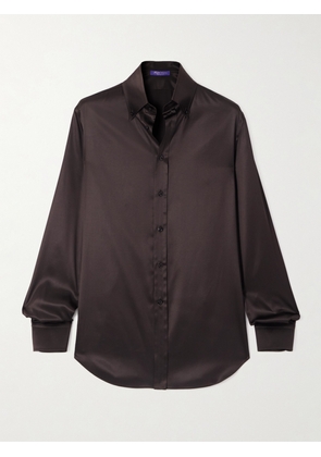 Ralph Lauren Collection - Cameron Stretch-silk Satin Shirt - Brown - US2,US4,US6,US8,US10,US12,US14