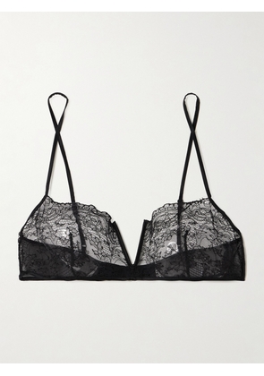 Kiki de Montparnasse - La Follie Lace Underwired Bandeau Bra - Black - x small,small,medium,large