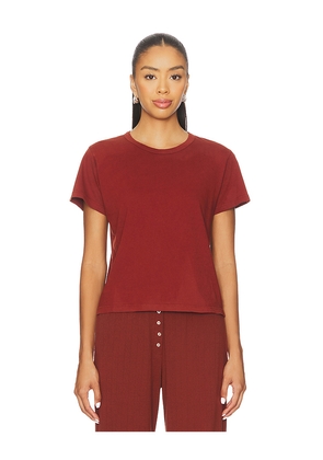 LESET The Margo Tee in Brick. Size S. Also in XS.