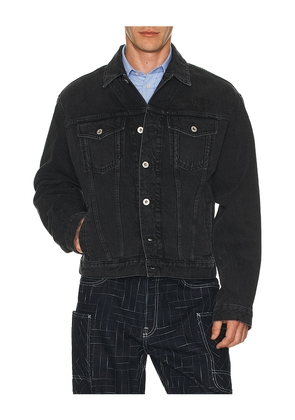 Kenzo Boke Flower Trucker Jacket in Black. Size L. Also in S, XL/1X.