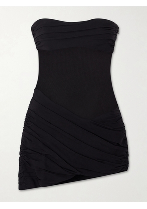 Christopher Esber - Christo Ribbed-jersey Mini Dress - Black - UK 6,UK 8,UK 10,UK 12,UK 14