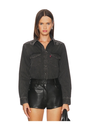 LEVI'S Iconic Western Shirt in Black. Size M. Also in L, S, XL.