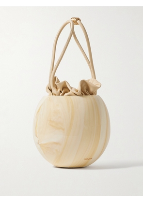 Cult Gaia - Mona Leather-trimmed Acrylic Tote - Neutrals - One size