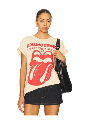 Madeworn Rolling Stones Tee in Cream. Size M. Also in S, XL, XS.
