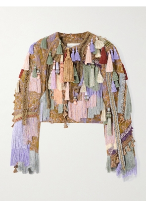 Dries Van Noten - Tasselled Embellished Cloqué Jacket - Multi - FR 34,FR 36,FR 38