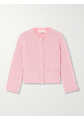 LIBEROWE - Amelie Cropped Brushed Alpaca-blend Cardigan - Pink - x small,small,medium,large