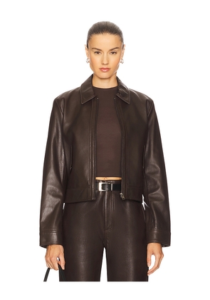 LAMARQUE Tess Jacket in Brown. Size L. Also in S, XS.