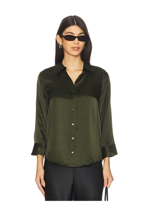 L'AGENCE Dani 3/4 Sleeve Blouse in Olive. Size M. Also in S, XS, XXS.
