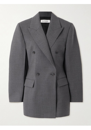 RÓHE - Hourglass Double-breasted Wool-blend Blazer - Gray - FR 34,FR 36,FR 38,FR 40,FR 42,FR 44