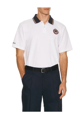 Malbon Golf Fairway Oakwood Polo in White. Size M. Also in S, XL/1X.