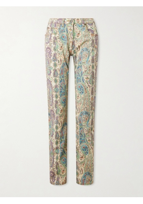 Etro - Paisley-print Straight-leg Jeans - Multi - 25,26,27,28,29,30,31,32