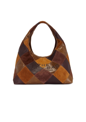 Marc Jacobs The Suede Patchwork Sack Bag in Brown.
