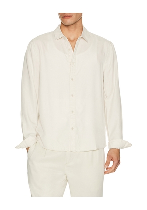 onia Lyocell Overshirt in Neutral. Size L. Also in M, S.