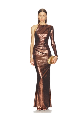 Michael Costello x REVOLVE Giorgio Maxi Dress in Metallic Copper. Size L. Also in M, S, XL, XS, XXS.
