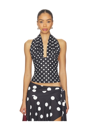 LIONESS Safari Halter Top in Black. Size L. Also in M, S, XS, XXS.