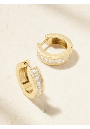 Octavia Elizabeth - 18-karat Gold Diamond Hoop Earrings - One size