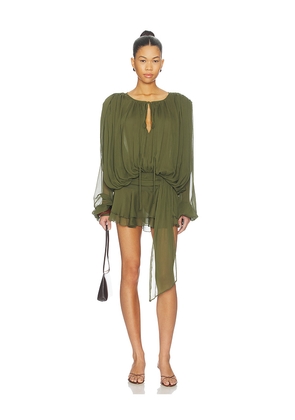LIONESS Elements Mini Dress in Green. Size L. Also in M, S, XL, XS, XXS.