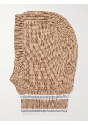 Fusalp - Striped Ribbed Wool Balaclava - Neutrals - One size