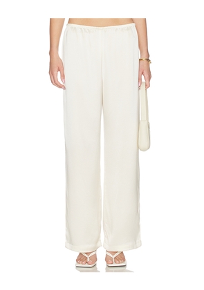 LESET Barb Wide Leg Pant in Cream. Size L. Also in M, S, XS.