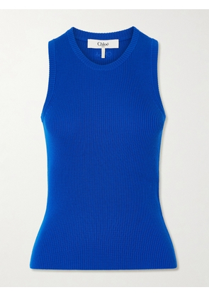 Chloé - Ribbed Wool Tank - Blue - x small,small,medium,large,x large
