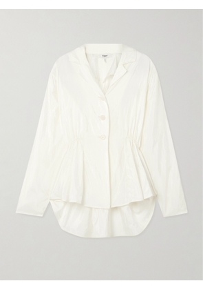 Chloé - Gathered Taffeta Jacket - White - FR 34,FR 36,FR 38,FR 40,FR 42,FR 44