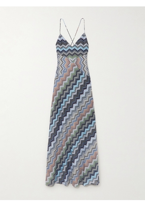 Missoni - Crochet-knit Maxi Dress - Blue - IT36,IT38,IT40,IT42,IT44,IT46,IT48
