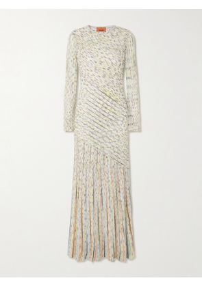 Missoni - Draped Striped Sequined Ribbed-knit Maxi Dress - Multi - IT36,IT38,IT40,IT42,IT44,IT46