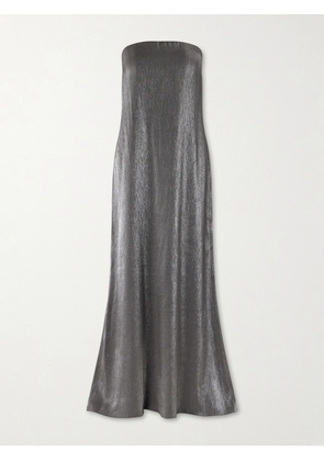 TWP - Strapless Metallic Crepon Gown - Gray - US0,US2,US4,US6,US8,US10,US12