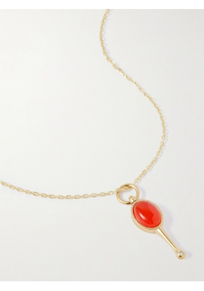 Loren Stewart - Stellar Key 14-karat Gold And Opal Necklace - Orange - One size