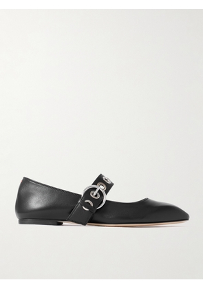 Aeyde - Uma Eyelet-embellished Leather Mary Jane Ballet Flats - Black - 37,39.5,42,38,41,37.5,39,41.5,38.5,36.5,40.5,36,40