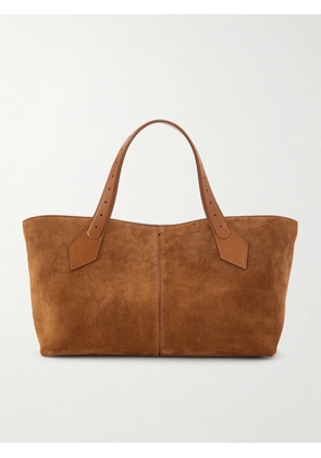 Proenza Schouler - East West Chelsea Leather-trimmed Suede Tote - Brown - One size