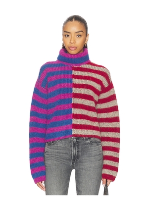 MOTHER The Half Hickey Jumper in Red,Purple. Size L. Also in M, S, XL, XS.