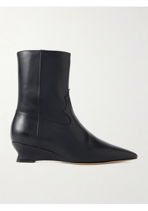 Le Monde Béryl - Camille Leather Wedge Ankle Boots - Black - IT35,IT35.5,IT36,IT36.5,IT37,IT37.5,IT38,IT38.5,IT39,IT39.5,IT40,IT40.5,IT41,IT41.5,IT42