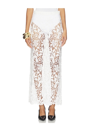 La Porte Juliet Lace Skirt in White. Size L. Also in M, S, XL, XS.