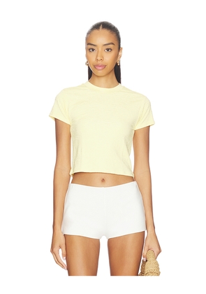 La Porte Nina Baby Tee in Yellow. Size L. Also in M, S, XL, XS.