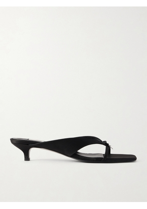 TOTEME - Bow-detailed Satin Sandals - Black - IT35,IT36,IT37,IT38,IT39,IT40,IT41,IT42