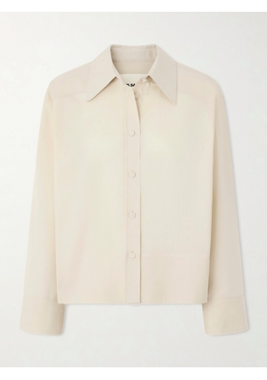 Jil Sander - Cropped Wool-ripstop Shirt - Neutrals - FR 34,FR 36,FR 38,FR 40,FR 42