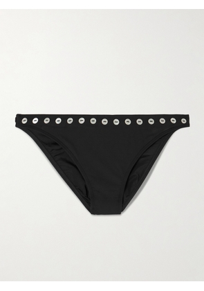 STAUD - Gemma Embellished Bikini Briefs - Black - x small,small,medium,large,x large