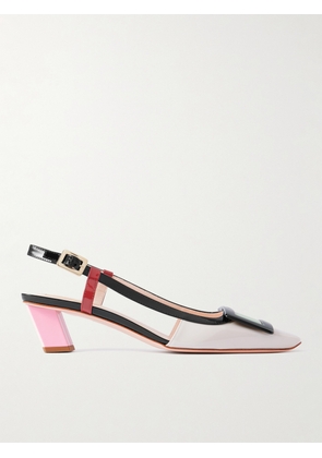 Roger Vivier - Belle Vivier 45 Color-block Patent-leather Slingback Pumps - Multi - IT36,IT36.5,IT37,IT37.5,IT38,IT38.5,IT39,IT39.5,IT40,IT40.5,IT41,IT41.5,IT42