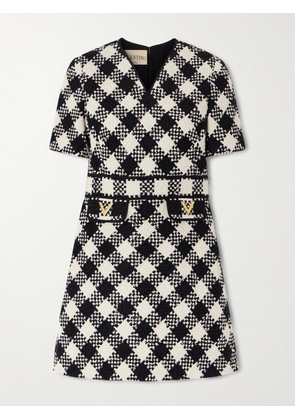Valentino Garavani - Checked Tweed Mini Dress - Black - IT36,IT38,IT40,IT42,IT44,IT46