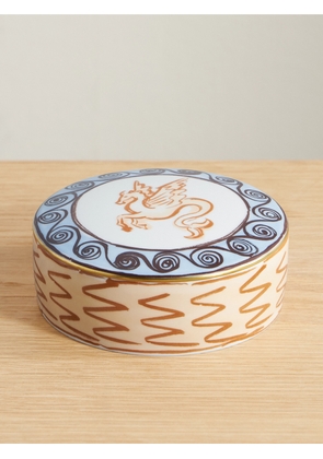 GINORI 1735 - + Luke Edward Hall Il Viaggio Di Nettuno Gold-plated Porcelain Trinket Box - White - One size