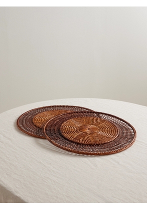 Cabana - Set Of Two Terra Wicker Placemats - Brown - One size