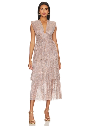 Sabina Musayev Bonita Dress in Metallic Neutral. Size L. Also in S.