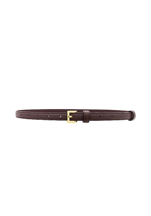 SHASHI Mia Skinny Belt in Brown.