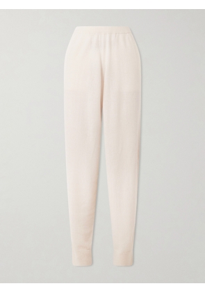 Allude - Wool And Cashmere-blend Tapered Pants - Cream - xx small,x small,small,medium,large,x large