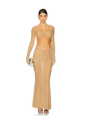 superdown Fifa Maxi Set in Nude. Size L. Also in XL.