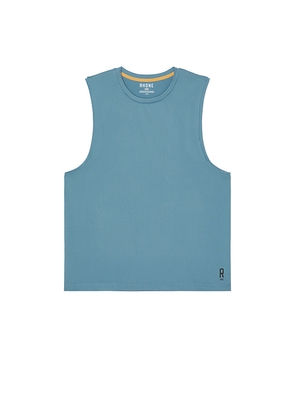 Rhone Base Training Sleeveless Tee in Teal. Size S. Also in XL/1X.