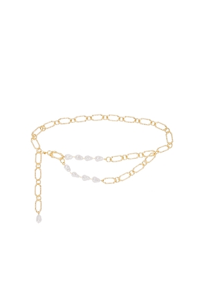 petit moments Mila Chain Belt in Metallic Gold.
